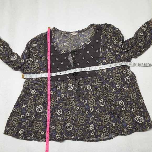 Lucky Brand Floral Top Long Sleeve Size XL . - Picture 5 of 9